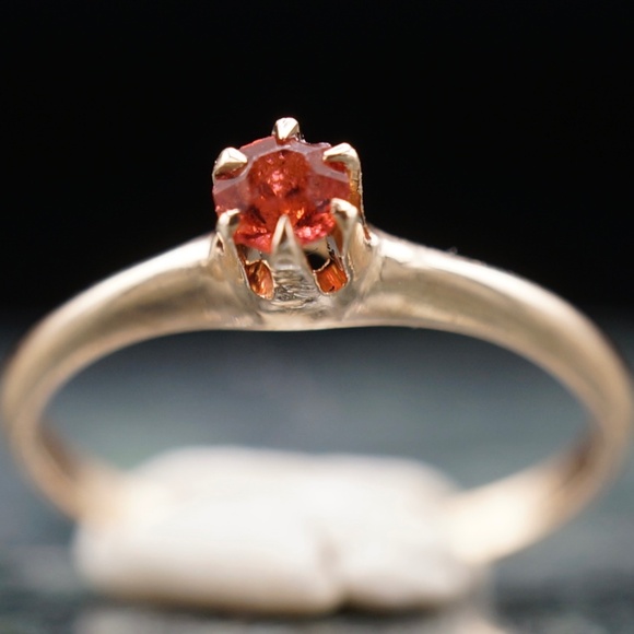 c.1900 Ostby & Barton Paste Stone Ring 10k Solid Gold Tiffany Setting sz3 - Picture 1 of 12
